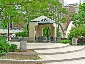 View of Toronto Peace Garden